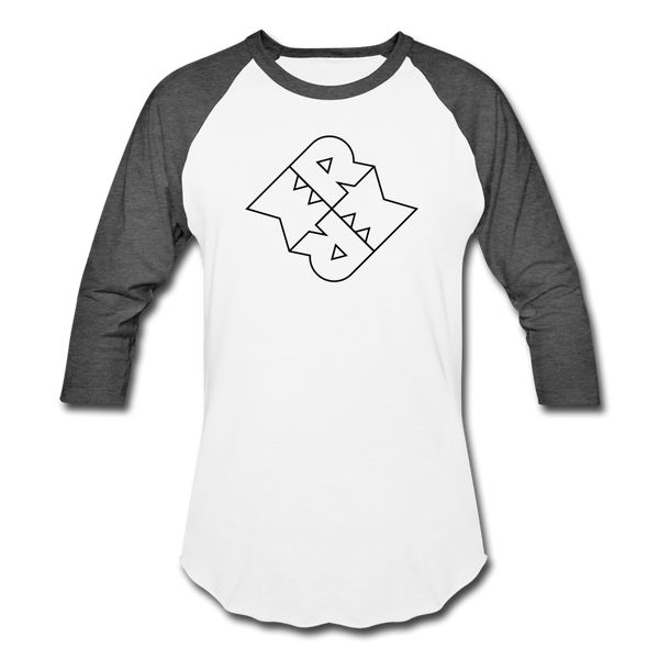 Monster Drummer Baseball Shirts - white/charcoal