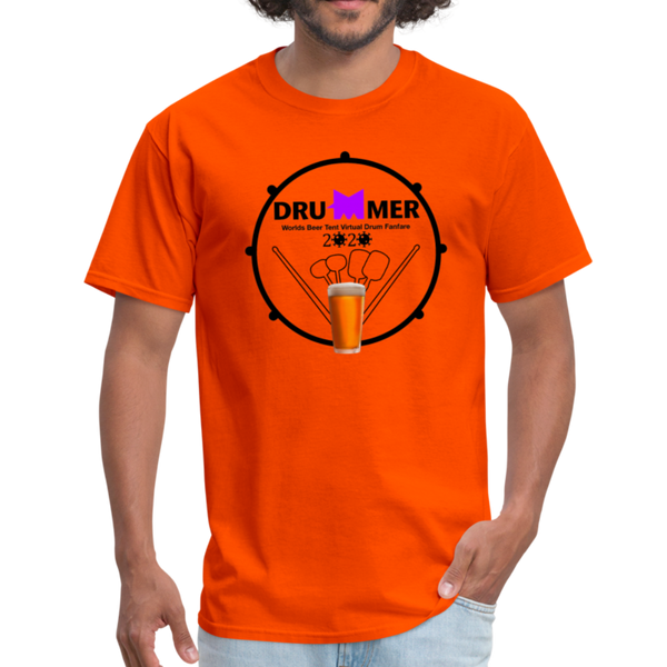 Worlds Fanfare Drummer Tshirt Black Logo - orange