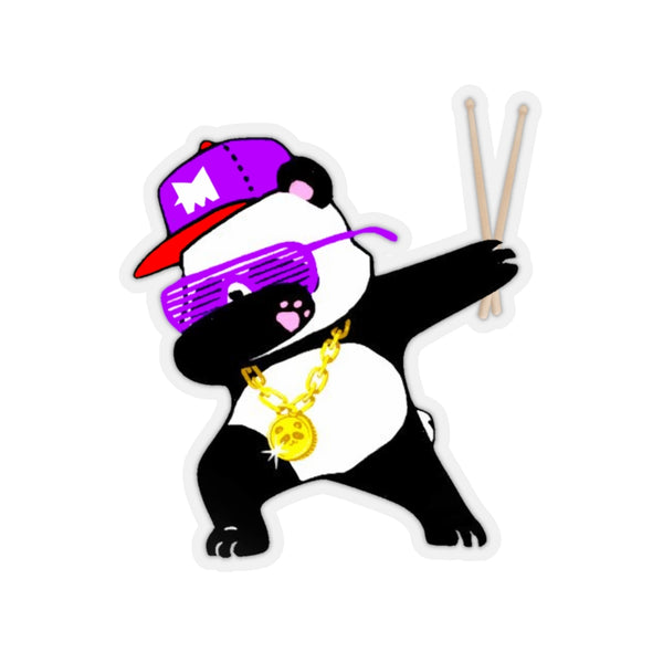 Dabbing Panda Drummer Sticker