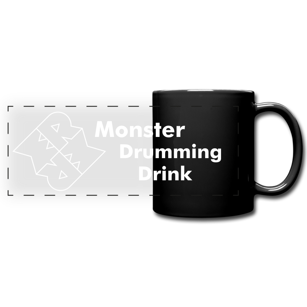 Monster Drumming Drink Mug - black