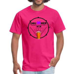 Worlds Fanfare Drummer Tshirt Black Logo - fuchsia